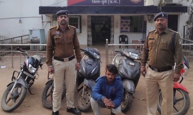 अलग-अलग क्षेत्रों से चोरी गए 5 वाहन बरामद, आरोपी गिरफ्तार