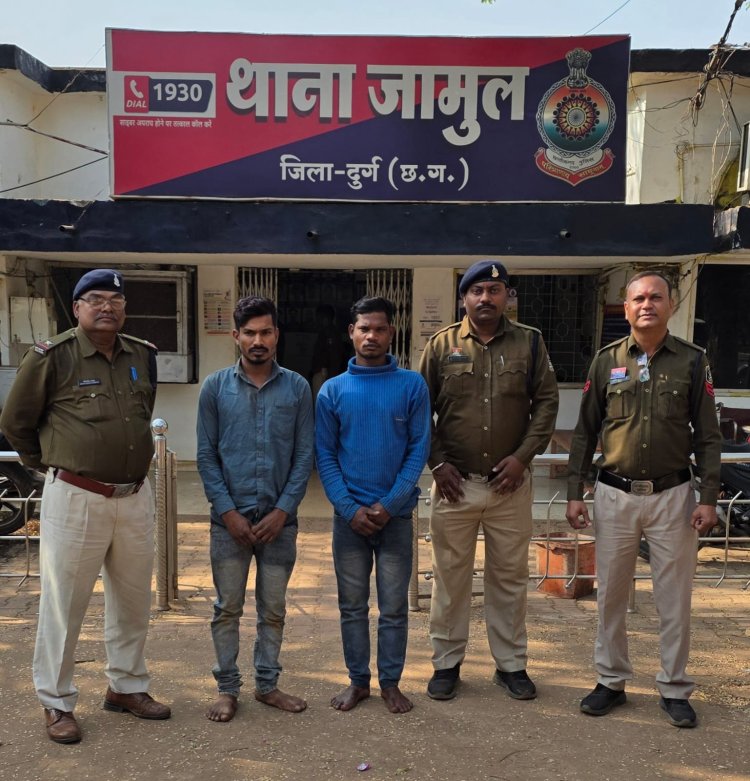 ज्वेलर्स दुकान में चोरी की कोशिश नाकाम, दो आरोपी रंगे हाथ गिरफ्तार