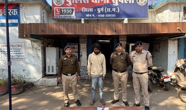 स्टेशन रोड पर चापड़ लहराकर दहशत फैलाने वाला युवक गिरफ्तार