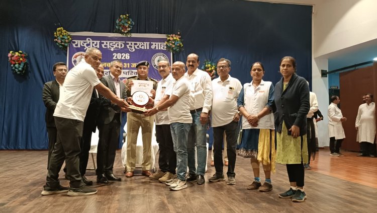राष्ट्रीय सड़क सुरक्षा माह के समापन समारोह में दिशा संस्था सम्मानित