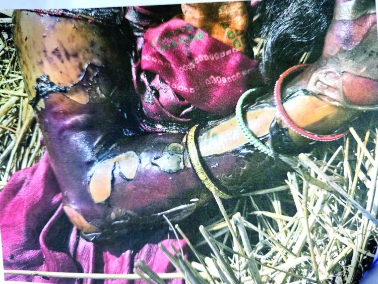 अज्ञात महिला का शव मिला, हाथ पर विनोद शर्मा नाम का टैटू