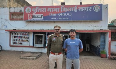 सेक्टर-07 में सार्वजनिक स्थान पर हथियार के साथ युवक गिरफ्तार, भिलाई नगर पुलिस की कार्रवाई