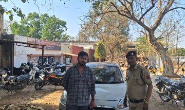 सिविक सेंटर में तेज रफ्तार कार पर कार्रवाई, होली से पहले भिलाई नगर पुलिस का विशेष चेकिंग अभियान