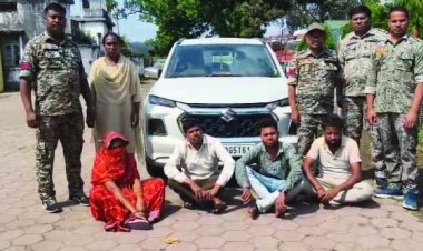 मवेशी तस्करी गिरोह का भंडाफोड़, 4 आरोपी गिरफ्तार, पिकअप वाहन और मवेशी जब्त