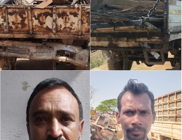 कबाड़ी दुकानों पर रेड: 1430 किलो संदिग्ध लोहा-टीन जब्त, 2 आरोपी जेल भेजे गए