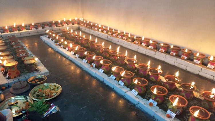 कालीबाड़ी हुडको में ज्योति कलश स्थापना, मंत्रोच्चार और भक्ति से गूंजा परिसर