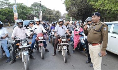 दुर्ग में सख्त चेकिंग का असर: 80% दोपहिया चालक पहन रहे हेलमेट