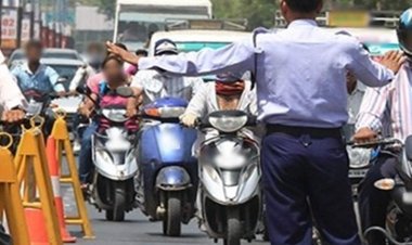24 पुलिसकर्मियों का कटा चालान, बिना हेलमेट चलाने पर सख्त कार्रवाई