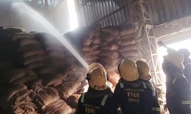 राइस मिल में लगी आग: दमकल की तत्परता से बड़ा हादसा टला