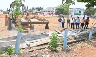 अवैध प्लाटिंग पर चला निगम का बुलडोजर