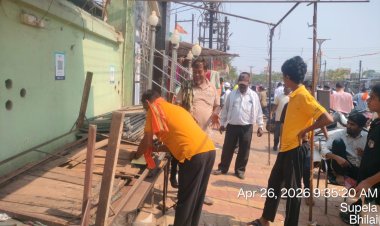 सुपेला संडे बाजार में निगम और पुलिस की बड़ी कार्रवाई, सड़क बाधा डालने वालों पर लगा जुर्माना