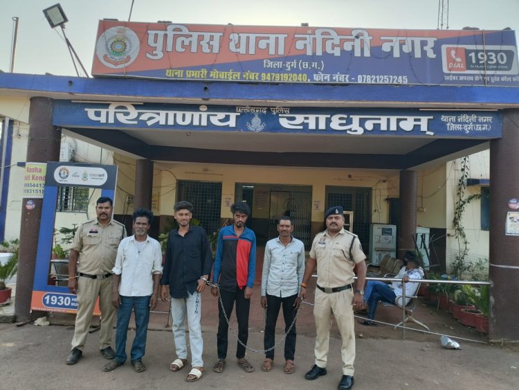 अवैध शराब पर पुलिस का शिकंजा, 5 आरोपी गिरफ्तार, लाखों का माल जब्त