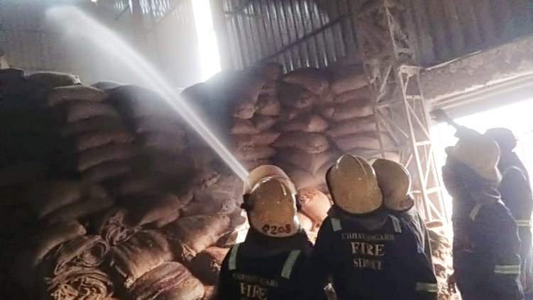 राइस मिल में लगी आग: दमकल की तत्परता से बड़ा हादसा टला