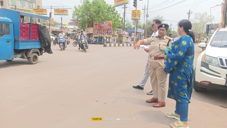 ग्रे स्पॉट चौकों पर एक्शन, सड़क सुरक्षा बढ़ाने ट्रैफिक पुलिस-PWD का संयुक्त निरीक्षण