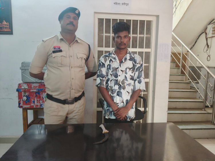 भिलाई में हथियार लहराकर दहशत फैलाने वाला युवक गिरफ्तार