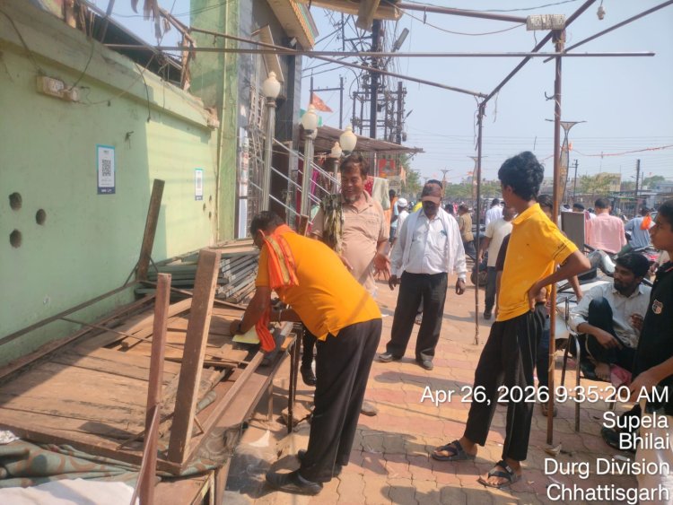 सुपेला संडे बाजार में निगम और पुलिस की बड़ी कार्रवाई, सड़क बाधा डालने वालों पर लगा जुर्माना