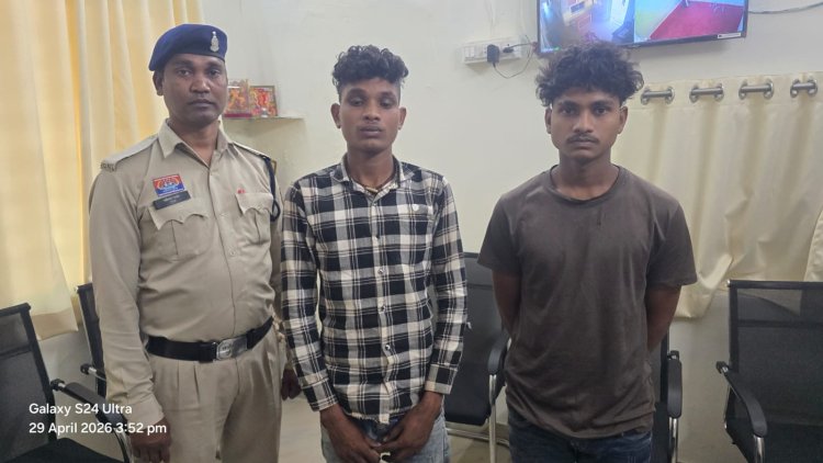 निर्माणाधीन मकान से चोरी करने वाले 2 आरोपी गिरफ्तार, सामग्री बरामद