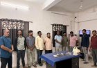 जंगल में चल रहा था जुए का फड़, 9 आरोपी गिरफ्तार, 1.16 लाख नकद जब्त