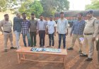 शिवनाथ नदी किनारे जुआ फड़ पर पुलिस का छापा, 7 जुआरी गिरफ्तार, 42 हजार कैश सहित लाखों का सामान जब्त