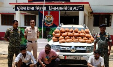 गांजा तस्करी: 33.53 लाख रुपए की 55 किलो माल के साथ 3 तस्कर गिरफ्तार