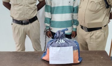 लाखों रुपए के अवैध गांजा समेत युवक पकड़ा गया