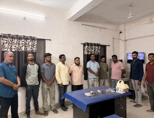 जंगल में चल रहा था जुए का फड़, 9 आरोपी गिरफ्तार, 1.16 लाख नकद जब्त