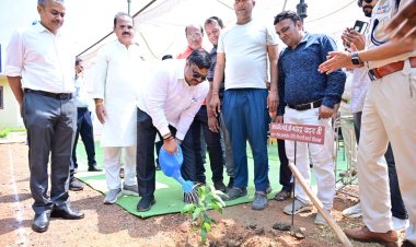 स्कूल शिक्षा मंत्री गजेन्द्र यादव ने प्रथम बटालियन परिसर में किया पौधरोपण