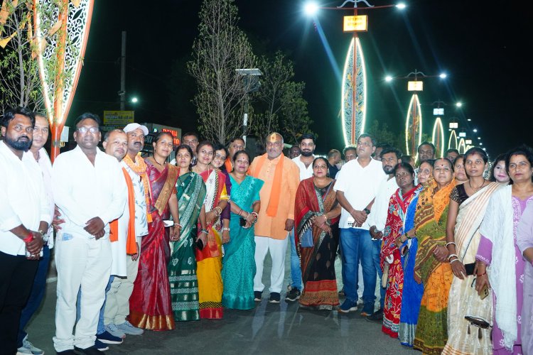 विधायक ललित चंद्राकर ने किया स्ट्रीट लाइट का लोकार्पण