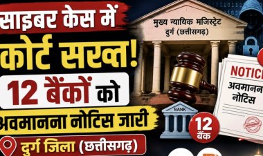 साइबर केस में कोर्ट सख्त, दुर्ग में 12 बैंकों को अवमानना नोटिस