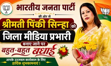 भाजपा आर्थिक प्रकोष्ठ की नई कार्यकारिणी घोषित, श्रीमती पिंकी सिन्हा बनीं भिलाई जिला मीडिया प्रभारी
