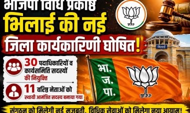 भाजपा विधि प्रकोष्ठ भिलाई की नई जिला कार्यकारिणी घोषित