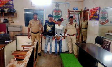 डी-मार्ट के पीछे गांजा बेचने की तैयारी में दो युवक गिरफ्तार, 3.140 किलो गांजा, स्कूटी और मोबाइल जब्त