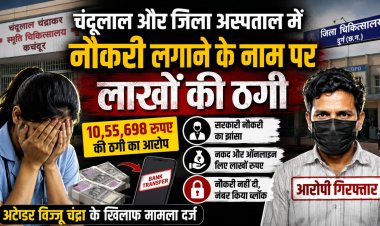 चंदूलाल मेडिकल कॉलेज और जिला अस्पताल दुर्ग में नौकरी लगाने के नाम पर 10.55 लाख की ठगी
