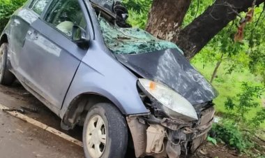 तेज रफ्तार कार पेड़ से टकराई, दो युवकों की दर्दनाक मौत, कार में मिली शराब की बोतलें