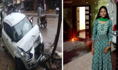 बुआ की शादी से लौट रहे परिवार पर टूटा दुखों का पहाड़, बिजली खंभे से टकराई कार,छात्रा की मौके पर मौत