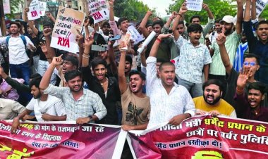 बिहार बंद का असर शुरू, गया में छात्र संगठनों का प्रदर्शन; केंद्रीय शिक्षा मंत्री के इस्तीफे की मांग तेज