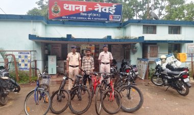 नेवई पुलिस ने पकड़ा सीरियल साइकिल चोर, 6 चोरी की रेंजर साइकिल बरामद