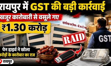 रायपुर में GST की बड़ी कार्रवाई, खजूर कारोबारी से वसूले गए ₹1.30 करोड़, पेन ड्राइव ने खोला करोड़ों के कारोबार का राज