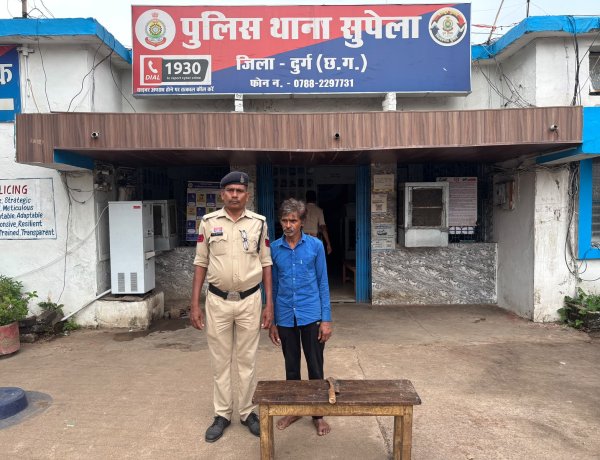 सुपेला में चापड़ लहराकर दहशत फैलाने वाला गिरफ्तार, पुलिस ने मौके से दबोचा