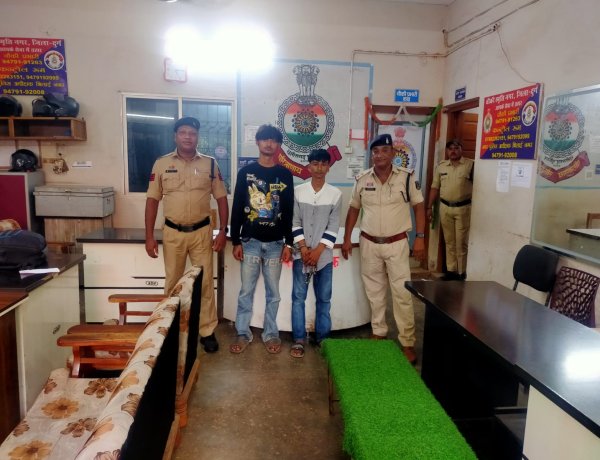 डी-मार्ट के पीछे गांजा बेचने की तैयारी में दो युवक गिरफ्तार, 3.140 किलो गांजा, स्कूटी और मोबाइल जब्त