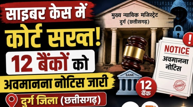 साइबर केस में कोर्ट सख्त, दुर्ग में 12 बैंकों को अवमानना नोटिस