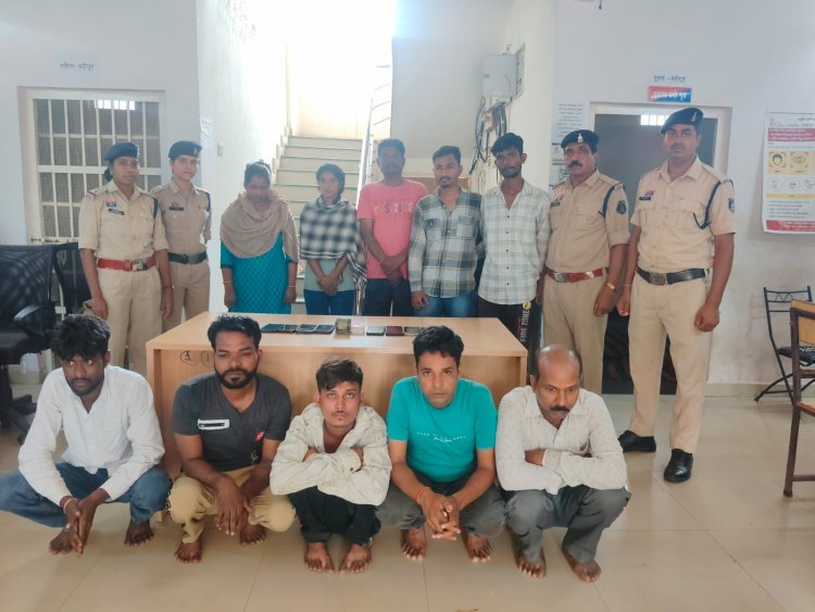 वैशाली नगर पुलिस का जुआ फड़ पर छापा, 10 आरोपी गिरफ्तार