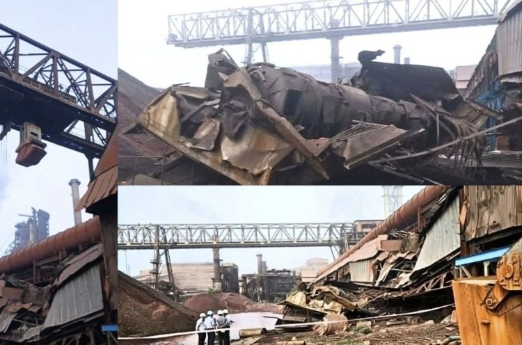 भिलाई स्टील प्लांट में बड़ा हादसा, 50 फीट से गिरा क्रेन केबिन, ठेका मजदूर गंभीर