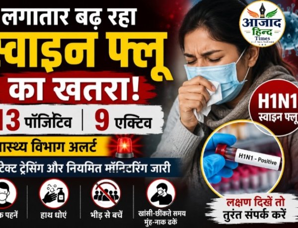 दुर्ग-भिलाई में बढ़ रहा स्वाइन फ्लू का खतरा, 13 पॉजिटिव, 9 एक्टिव