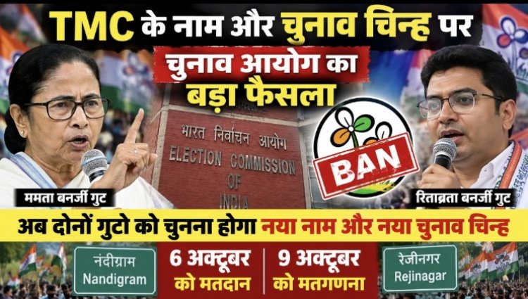 TMC का नाम और चुनाव चिह्न फ्रीज, ममता-रिताब्रता गुट को अलग पहचान के साथ लड़ना होगा चुनाव