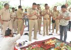 दुर्ग पुलिस लाइन में शस्त्र पूजा, वाहनों का पूजन कर किया हवन