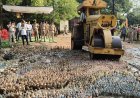दुर्ग के 11 थानों में जब्त 34 हजार लीटर शराब नष्ट, 294 आबकारी मामलों का हुआ निपटारा