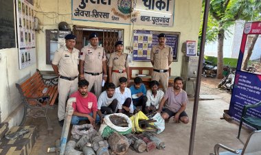 समोदा के गोदाम में चोरी का खुलासा: 3 नाबालिग सहित 6 आरोपी गिरफ्तार, कबाड़ी भी पकड़ा गया
