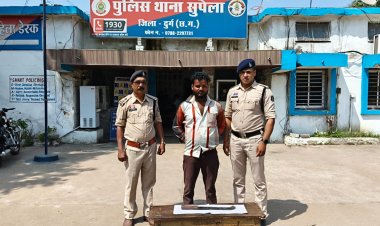 सुपेला में धारदार हथियार लहराकर लोगों को डराने वाला आरोपी गिरफ्तार