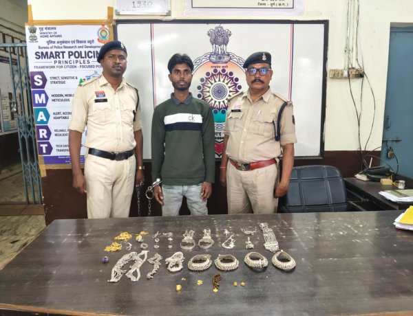 रिश्तेदार के घर से जेवरात चोरी, 24 घंटे के भीतर आरोपी गिरफ्तार